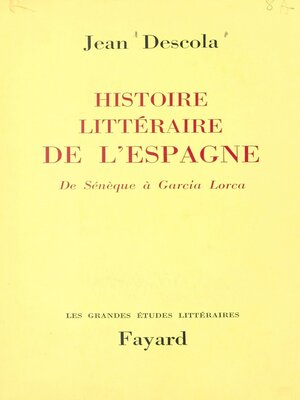 cover image of Histoire littéraire de l'Espagne